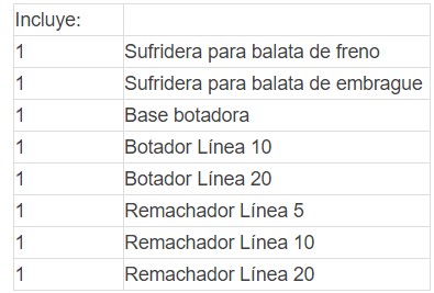 REMACHADORA NEUMATICA P/BALATA FRENOS (NACIONAL)