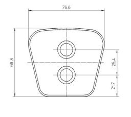 PASTILLA CERAMICA EMBRAGUE 4 PERFORACIONES 3.2 MM. (copiar)