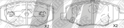 PASTILLA DE FRENO CHERY FACE 1.3/ S21 1.3/ BEAT 1.3 08- DELANTERA
