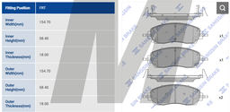 PASTILLA DE FRENO CHANGAN CS75 PLUS 2.0 22- DELANTERA