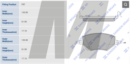 PASTILLA DE FRENO CHEVROLET CAPTIVA 1.5 19- DELANTERA