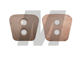 PASTILLA CERAMICA EMBRAGUE 2 PERFORACIONES VERTICAL 4.8 MM.