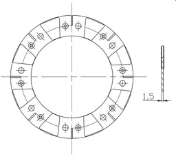 BALATA SINTERIZADA COMPETICION 231,8X155,5X3,4 MM