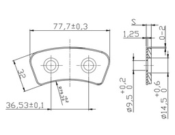 PASTILLA CERAMICA EMBRAGUE COMPETICIÓN BANANA 3.2 MM