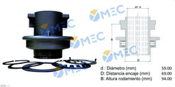 RODAMIENTO EMBRAGUE FORD CARGO 2629E (BAJO)