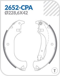PATIN DE FRENO FIAT DOBLO 02-11/ FIORINO 1.3 07-16/ FIORINO 1,2 13-/ FIORINO 1.4 14-/ GRANDE PUNTO 05-11 228X42MM