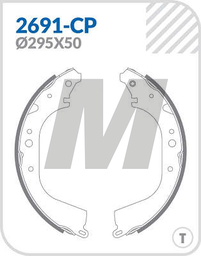 PATIN DE FRENO NISSAN TERRANO 2.4 98-02/ TERRANO 3.2 96-06/TERRANO 3.0 03-06/ TOYOTA HILUX 2.7 01-05/ HILUX 2.8 98-04 295X50MM